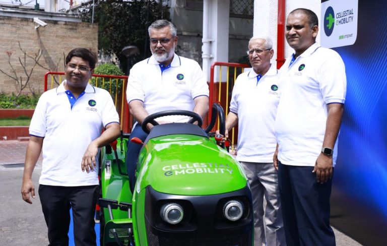 cellestial new electric tractor with battery swap launched -enrightpr